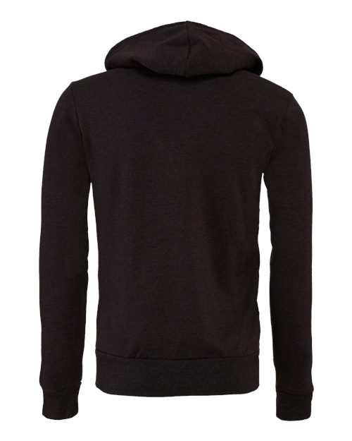 BELLA + CANVAS USA-Made High Visibility Hooded Sweatshirt 3739 Dark Grey Custom Embroidered Business Logo