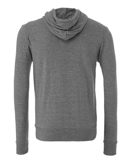 BELLA + CANVAS USA-Made High Visibility Hooded Sweatshirt 3739 Dark Grey Heather Custom Embroidered Business Logo