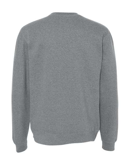 Independent Trading Co. Midweight Crewneck Sweatshirt SS3000 Grey Heather Custom Embroidered Business Logo