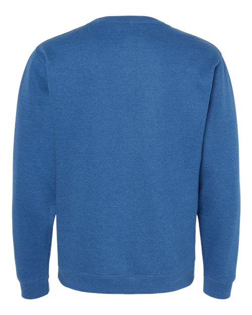 Independent Trading Co. Midweight Crewneck Sweatshirt SS3000 Royal Custom Embroidered Business Logo