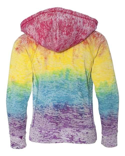 MV Sport Girls’ Courtney Burnout V-Notch Hooded Sweatshirt W1162Y