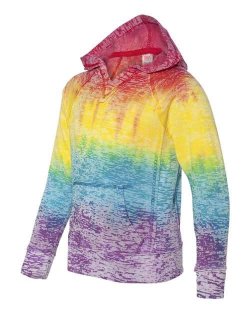 MV Sport Girls’ Courtney Burnout V-Notch Hooded Sweatshirt W1162Y