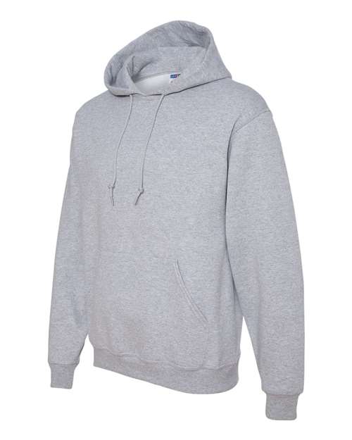 JERZEES NuBlend® Hooded Sweatshirt 996MR Athletic Heather Custom Embroidered Business Logo
