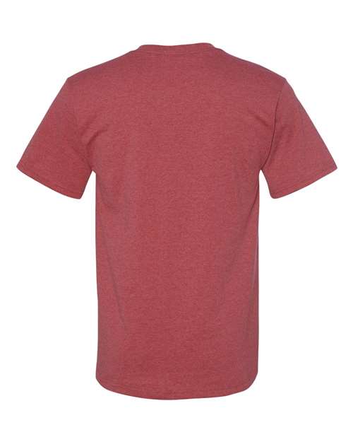 JERZEES Dri-Power® 50/50 T-Shirt 29MR Vintage Heather Navy Custom Embroidered Business Logo