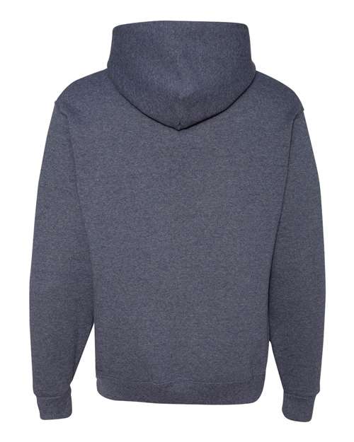 JERZEES NuBlend® Hooded Sweatshirt 996MR Vintage Heather Navy Custom Embroidered Business Logo