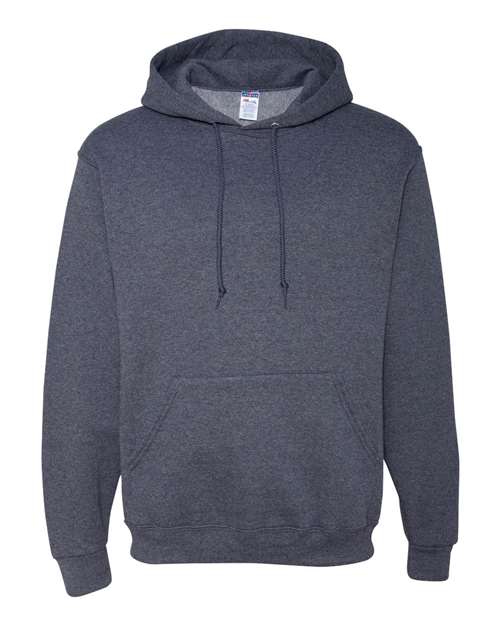 JERZEES NuBlend® Hooded Sweatshirt 996MR Vintage Heather Navy Custom Embroidered Business Logo