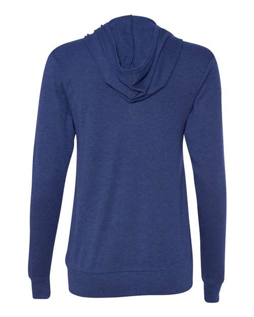 BELLA + CANVAS Triblend Lightweight Full-Zip Hooded Long Sleeve Tee 3939