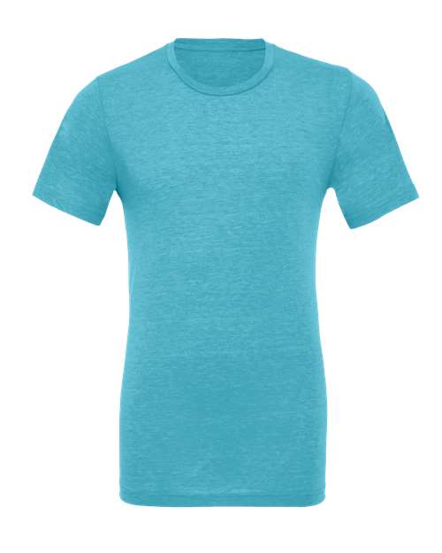 BELLA + CANVAS Triblend Tee 3413 Aqua Triblend Custom Embroidered Business Logo