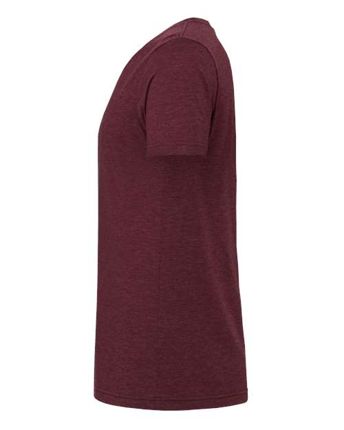 BELLA + CANVAS Triblend Tee 3413 Maroon Triblend Custom Embroidered Business Logo