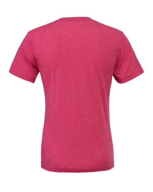BELLA + CANVAS Triblend Tee 3413 Berry Triblend Custom Embroidered Business Logo