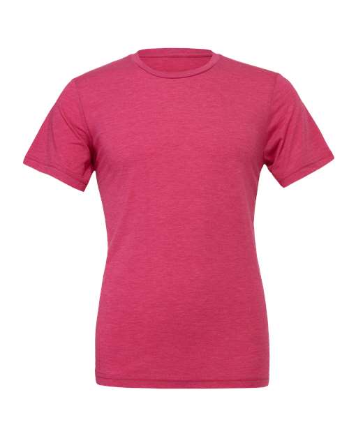BELLA + CANVAS Triblend Tee 3413 Berry Triblend Custom Embroidered Business Logo
