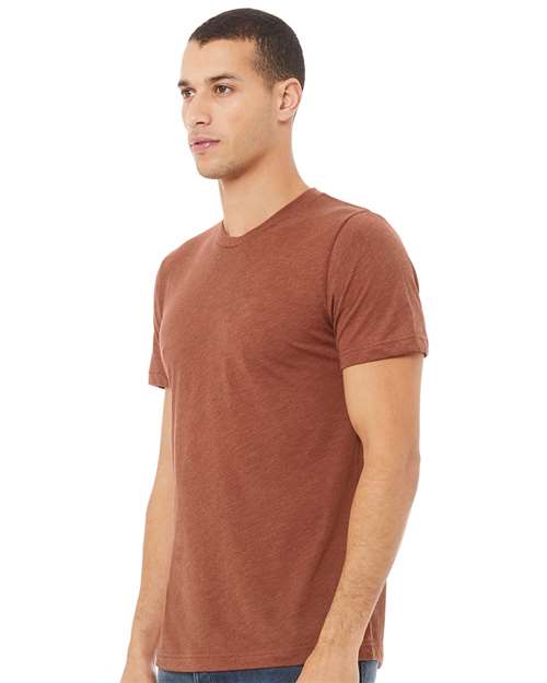 BELLA + CANVAS Triblend Tee 3413 Clay Triblend Custom Embroidered Business Logo