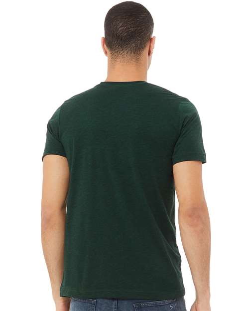 BELLA + CANVAS Triblend Tee 3413 Emerald Triblend Custom Embroidered Business Logo