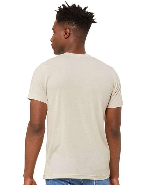 BELLA + CANVAS Triblend Tee 3413 Oatmeal Triblend Custom Embroidered Business Logo