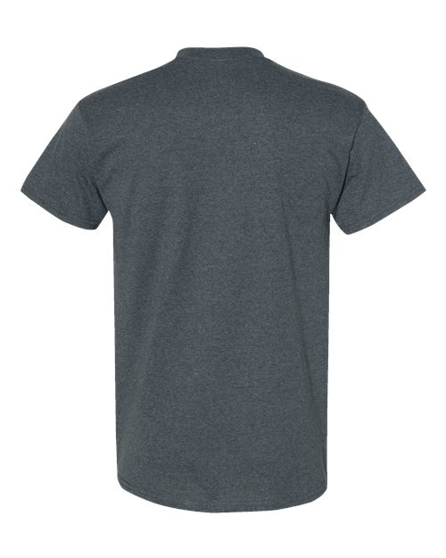 Gildan USA-Made Fine Jersey T-Shirt 5000 Dark Chocolate Custom Embroidered Business Logo