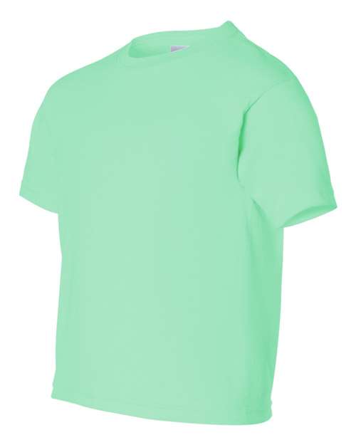 Gildan Ultra Cotton® Youth T-Shirt 2000B Mint Green Custom Embroidered Business Logo