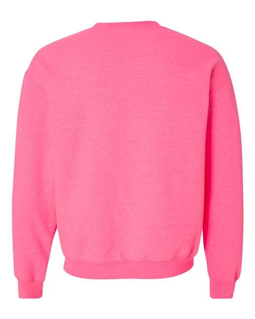 Gildan Heavy Blend™ Crewneck Sweatshirt 18000 Safety Orange Custom Embroidered Business Logo