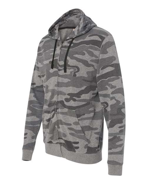 Burnside Camo Full-Zip Hooded Sweatshirt 8615
