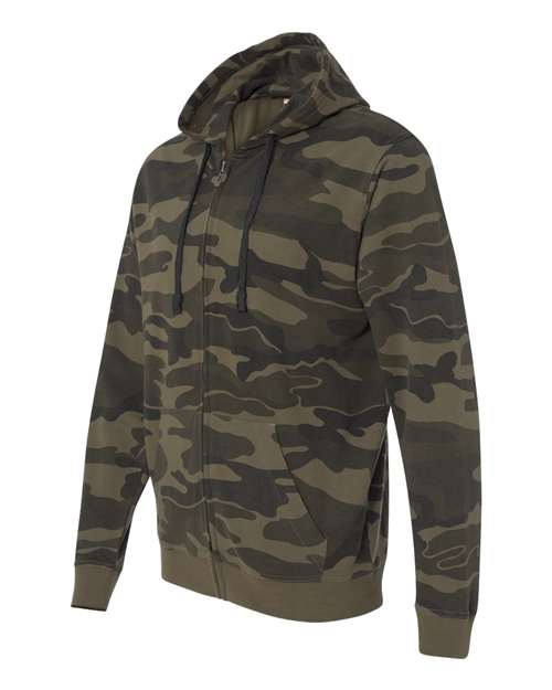 Burnside Camo Full-Zip Hooded Sweatshirt 8615