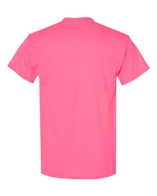 Gildan USA-Made Fine Jersey T-Shirt 5000 Safety Orange Custom Embroidered Business Logo