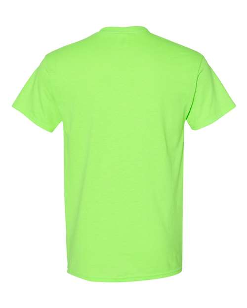 Gildan USA-Made Fine Jersey T-Shirt 5000 Neon Green Custom Embroidered Business Logo