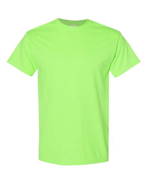 Gildan USA-Made Fine Jersey T-Shirt 5000 Neon Green Custom Embroidered Business Logo