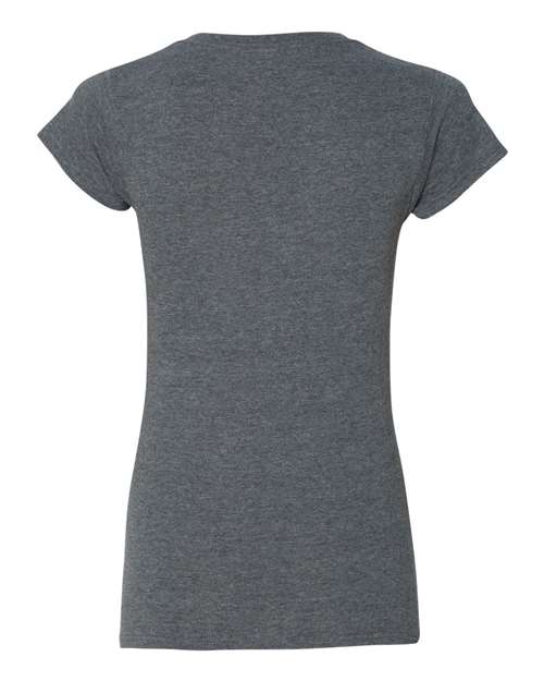 Gildan Softstyle® Women’s V-Neck T-Shirt 64V00L Custom Embroidered Business Logo