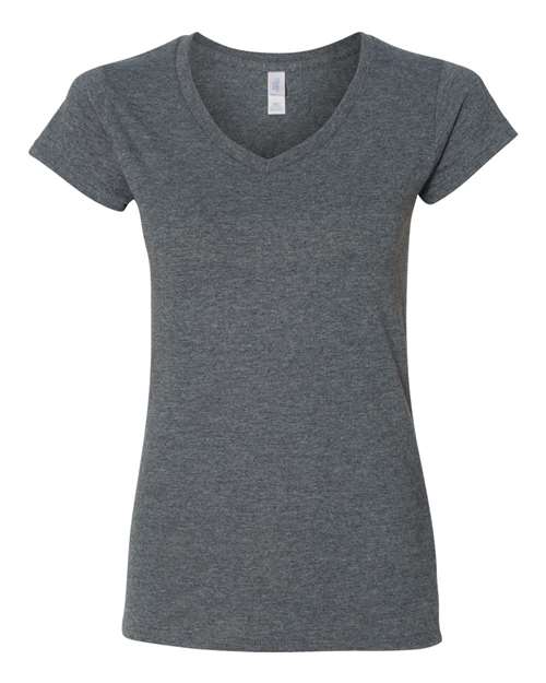 Gildan Softstyle® Women’s V-Neck T-Shirt 64V00L Custom Embroidered Business Logo