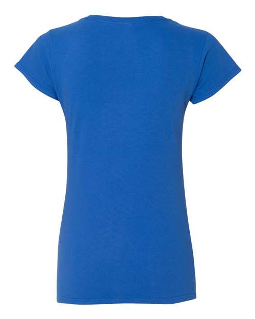 Gildan Softstyle® Women’s V-Neck T-Shirt 64V00L Custom Embroidered Business Logo
