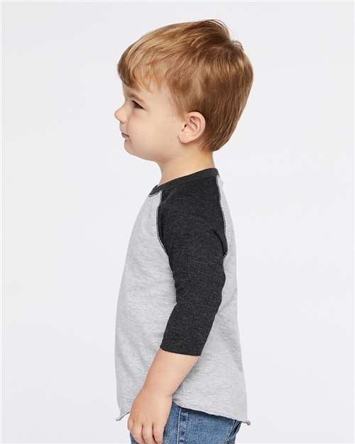 Rabbit Skins Toddler Baseball Fine Jersey Three-Quarter Sleeve Tee 3330