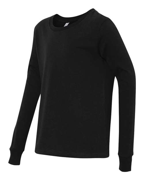 BELLA + CANVAS Youth Jersey Long Sleeve Tee 3501Y Custom Embroidered Business Logo