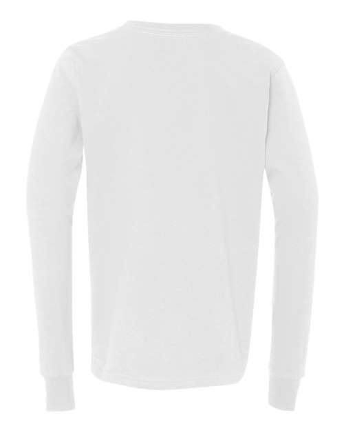 BELLA + CANVAS Youth Jersey Long Sleeve Tee 3501Y Custom Embroidered Business Logo