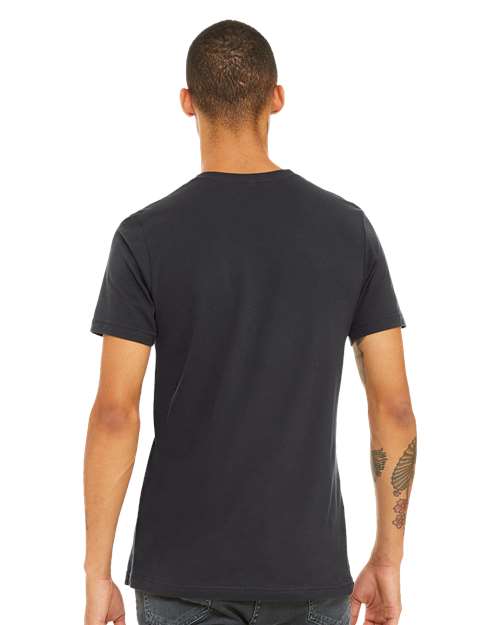 BELLA + CANVAS Jersey Tee 3001 Dark Grey Custom Embroidered Business Logo