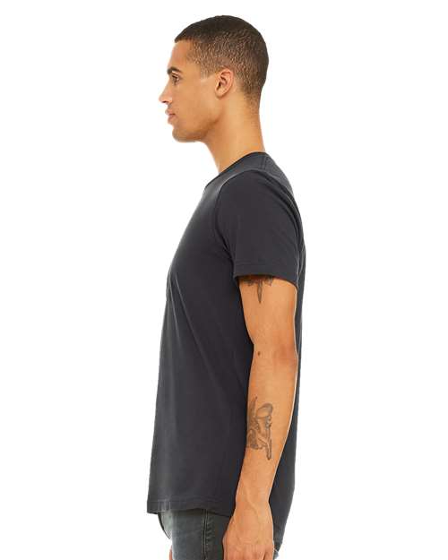 BELLA + CANVAS Jersey Tee 3001 Dark Grey Custom Embroidered Business Logo