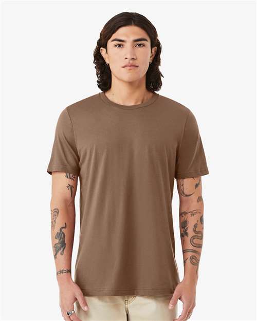 Custom Embroidered BELLA + CANVAS Jersey Tee 3001 Vintage Brown
