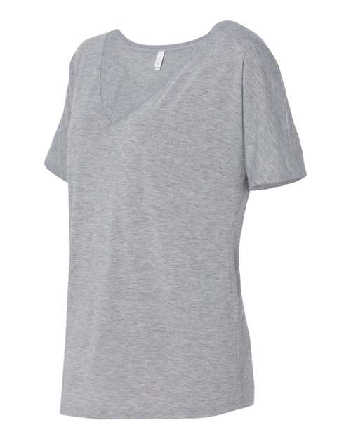 BELLA + CANVAS Women’s Slouchy V-Neck Tee 8815 Custom Embroidered Business Logo
