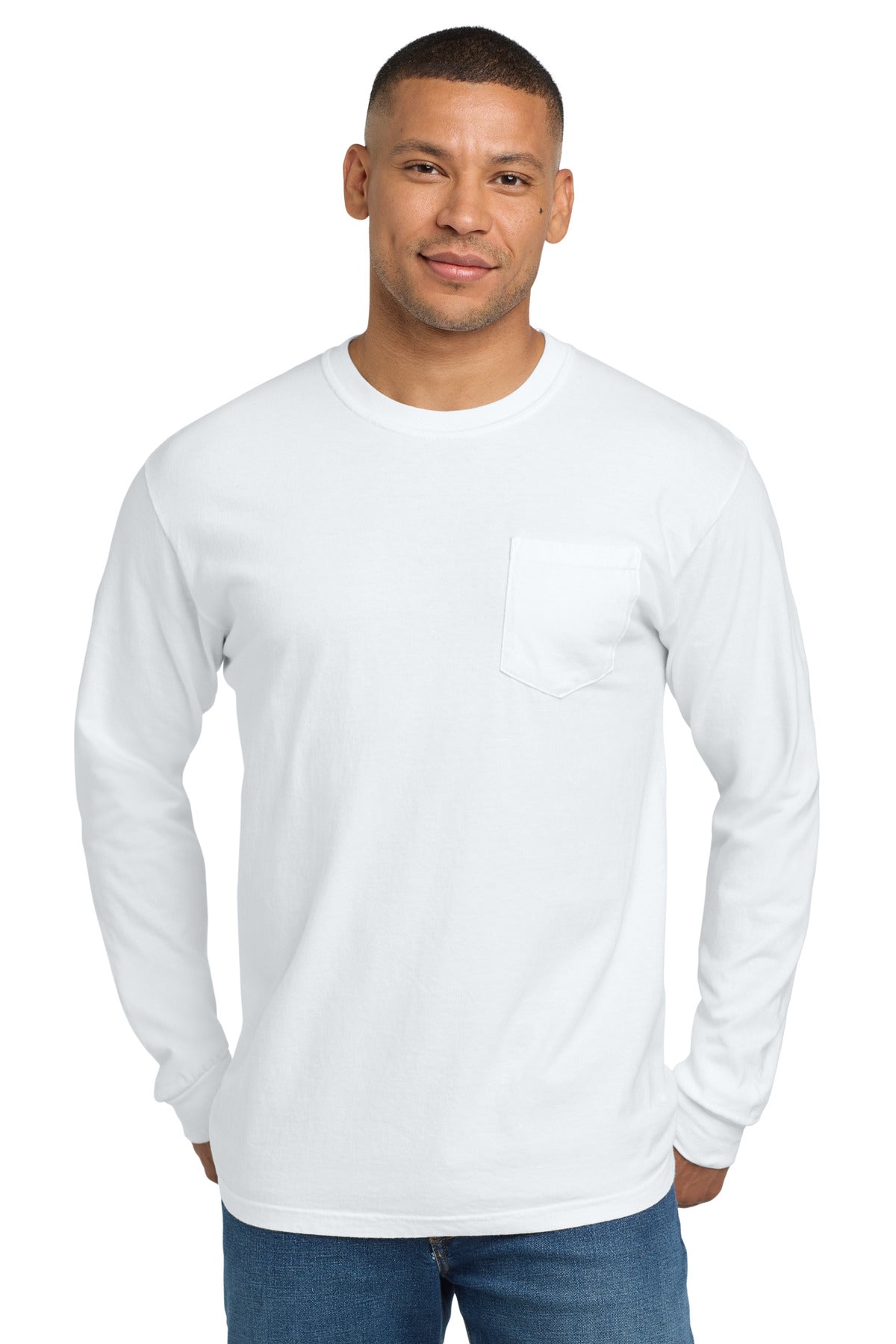 COMFORT COLORS ® Heavyweight Ring Spun Long Sleeve Pocket Tee. 4410