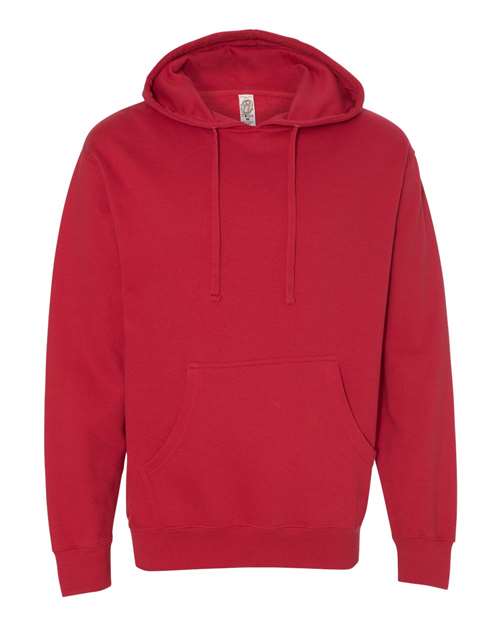 Independent Trading Co. Midweight Hooded Sweatshirt SS4500 Red Custom Embroidered Business Logo