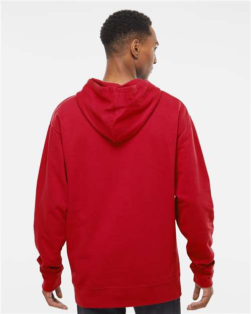 Independent Trading Co. Midweight Hooded Sweatshirt SS4500 Red Custom Embroidered Business Logo