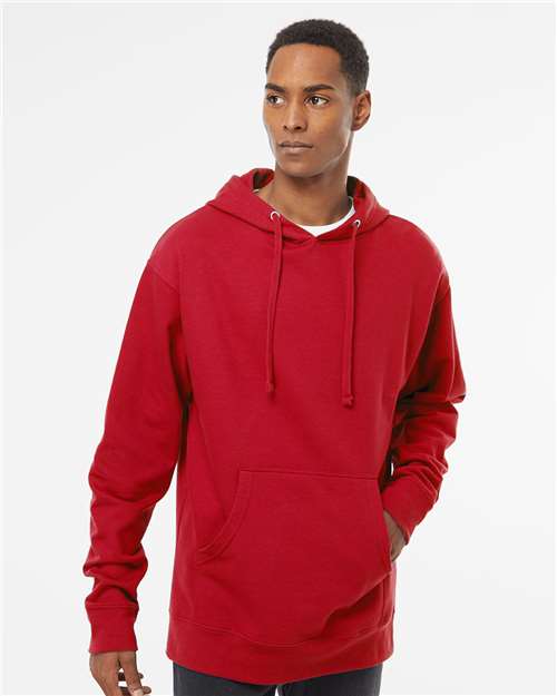 Custom Embroidered  Independent Trading Co. Midweight Hooded Sweatshirt SS4500 Red