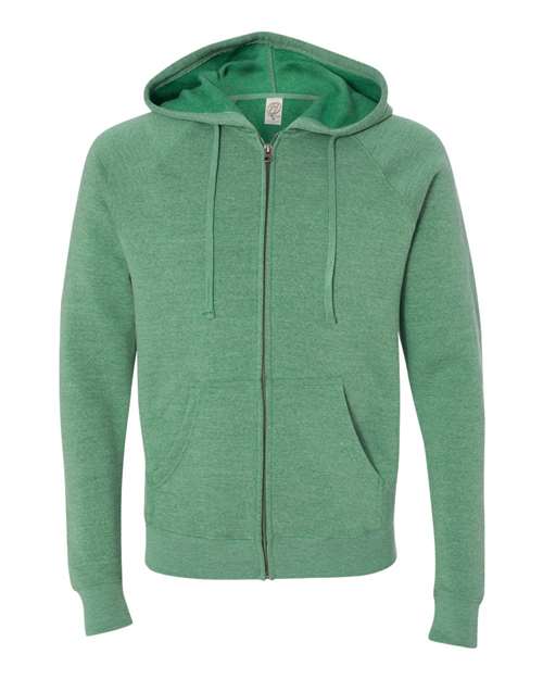 Independent Trading Co. Special Blend Raglan Full-Zip Hooded Sweatshirt PRM33SBZ Custom Embroidered Business Logo