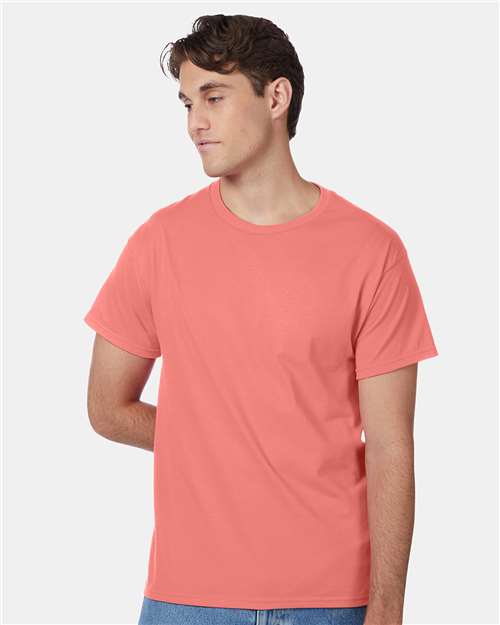 Custom Embroidered Hanes Authentic T-Shirt 5250 Charisma Coral