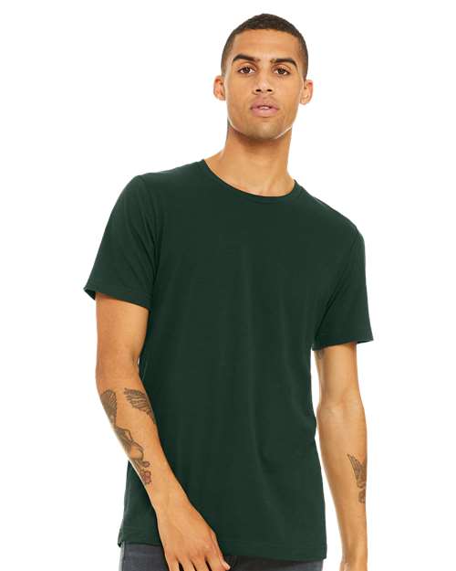 BELLA + CANVAS Jersey Tee 3001 Forest Custom Embroidered Business Logo