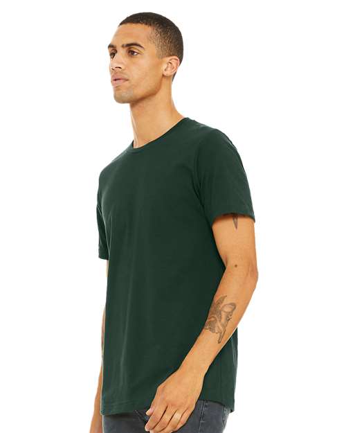 BELLA + CANVAS Jersey Tee 3001 Forest Custom Embroidered Business Logo