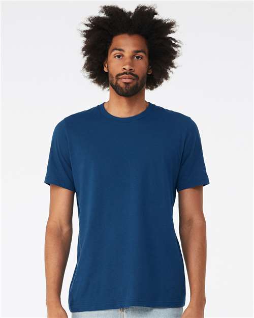 Custom Embroidered BELLA + CANVAS Jersey Tee 3001 Cool Blue