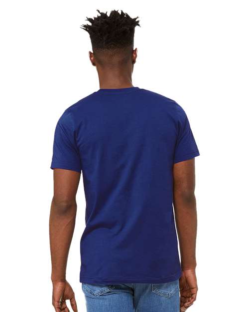 BELLA + CANVAS Jersey Tee 3001 Team Navy Custom Embroidered Business Logo