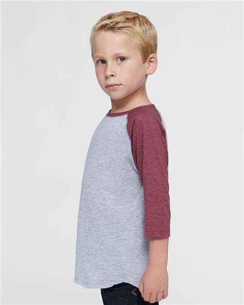 Rabbit Skins Toddler Baseball Fine Jersey Three-Quarter Sleeve Tee 3330