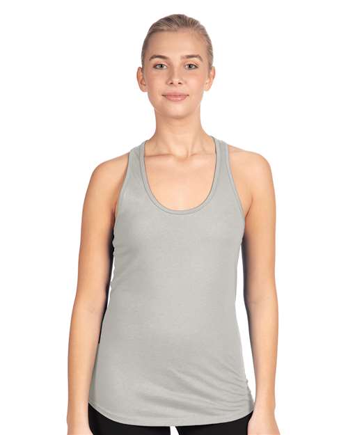 Custom Embroidered Next Level Women's Ideal Racerback Tank 1533 Silver