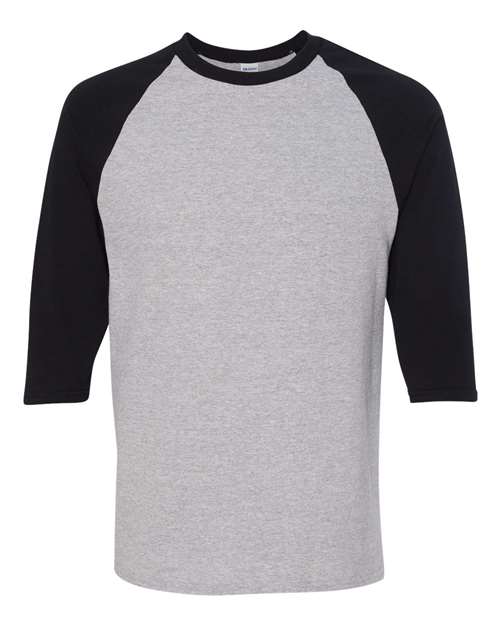 Gildan Heavy Cotton™ Raglan Three-Quarter Sleeve T-Shirt 5700 Custom Embroidered Business Logo