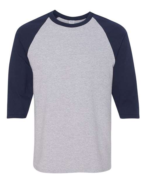 Gildan Heavy Cotton™ Raglan Three-Quarter Sleeve T-Shirt 5700 Custom Embroidered Business Logo